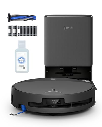 ECOVACS DEEBOT T90 PRO Omni Care kit Saugroboter mit Wischfunktion, Roboterstaubsauger 30.000Pa, Schnellladen mit PowerBoost, OZMO Roller 3.0, Zusatzbürste, Filter- und Reinigungslösung, Glanzschwarz