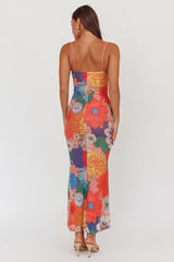 Girl Power Lace Strap Maxi Dress Orange