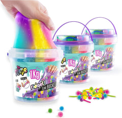 So Slime 1KG Fidget Slime Bucket - Colourful Sensory Slime with Fidget Toys & Storage Container for Kids 6+
