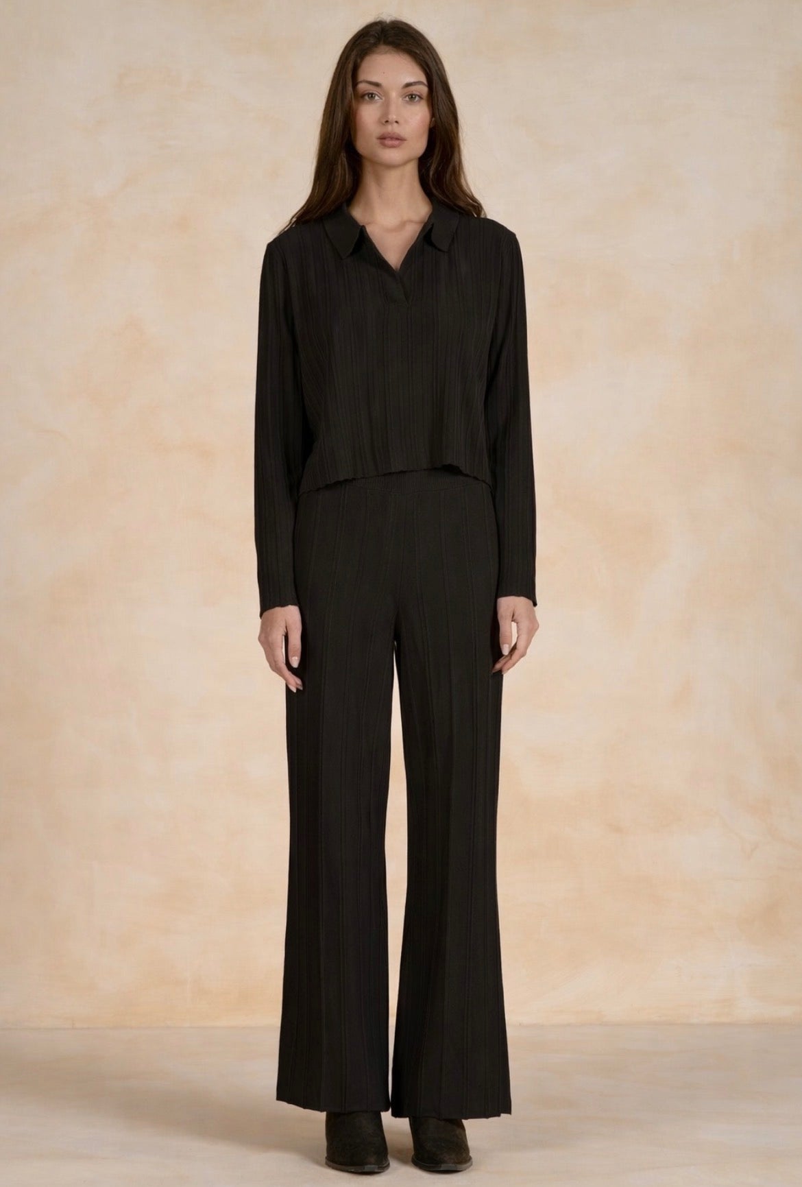 Elan V-Neck Collared Top
