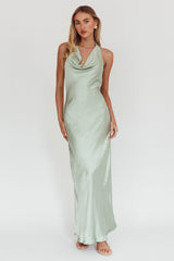 Element Halterneck Maxi Dress Matcha