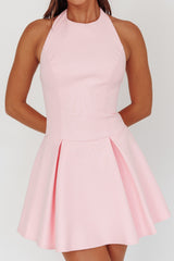 Hype Girl Box Pleat Mini Dress Pink