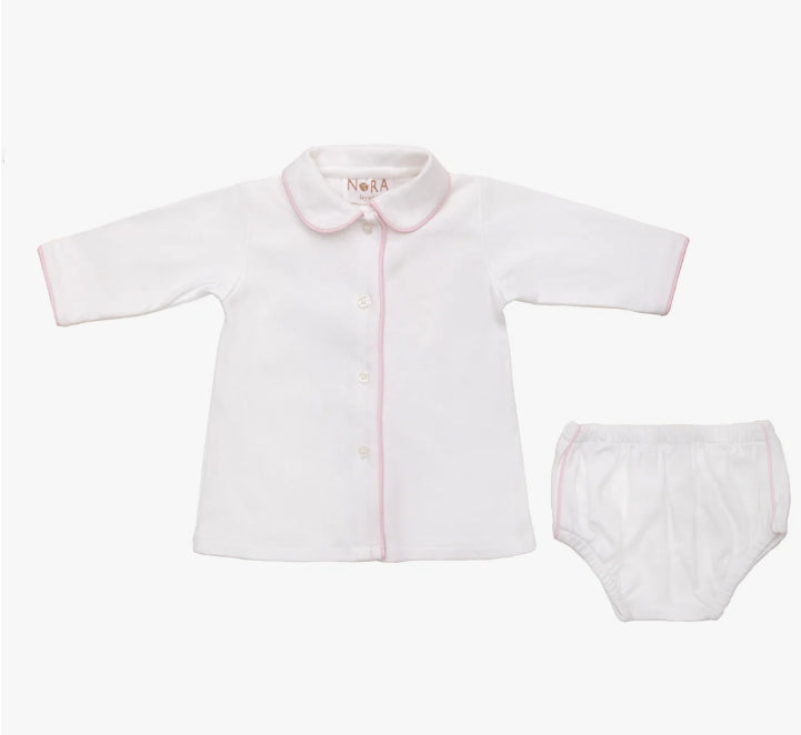 Lenora | Knit Long Sleeve Diaper Set