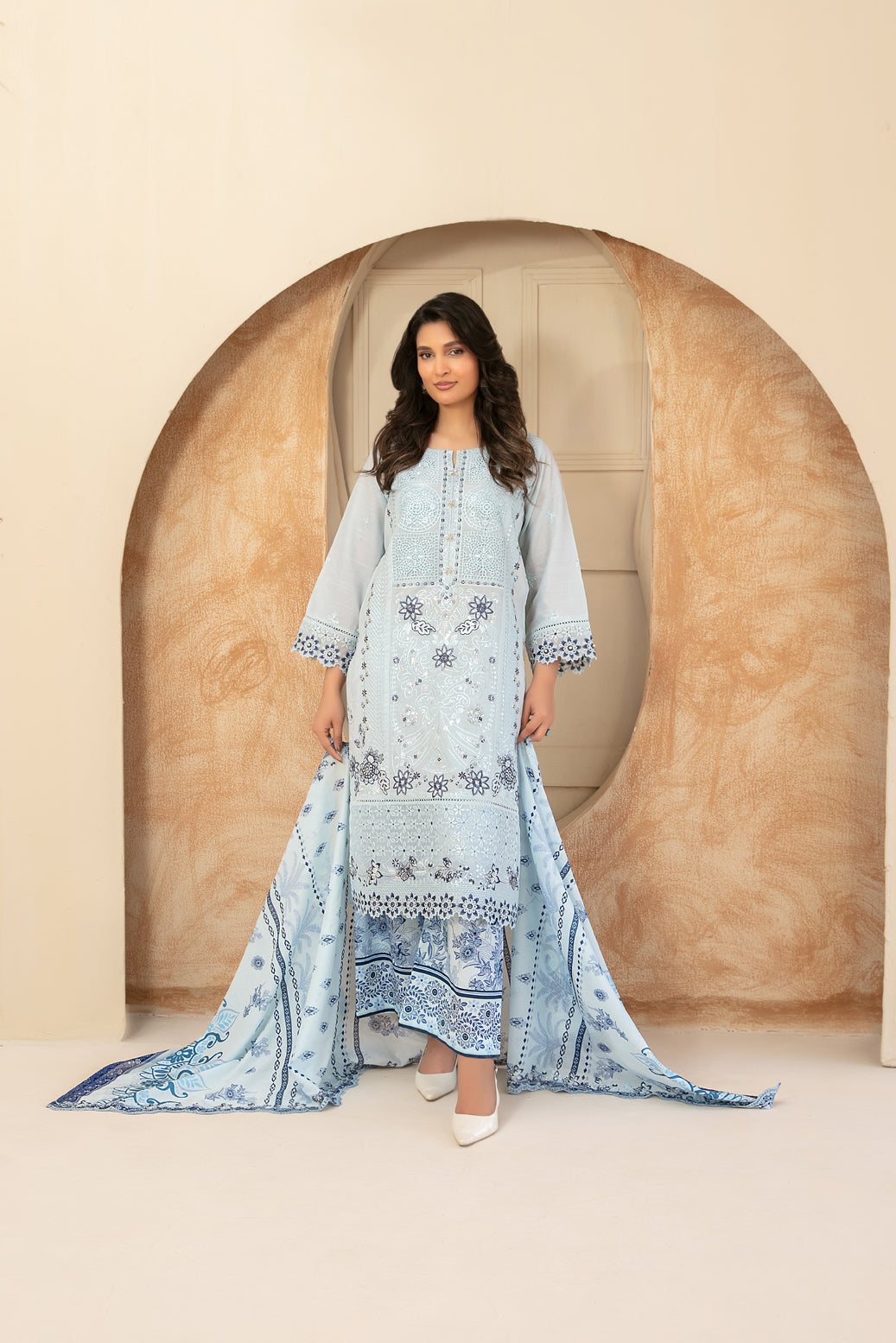 Mahabbah Vol-2 Stitched Emb Lawn [D-3798]