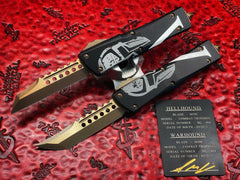 Microtech Combat Troodon Molan Labe Hellhound Tanto and Warhound Set Bronzed