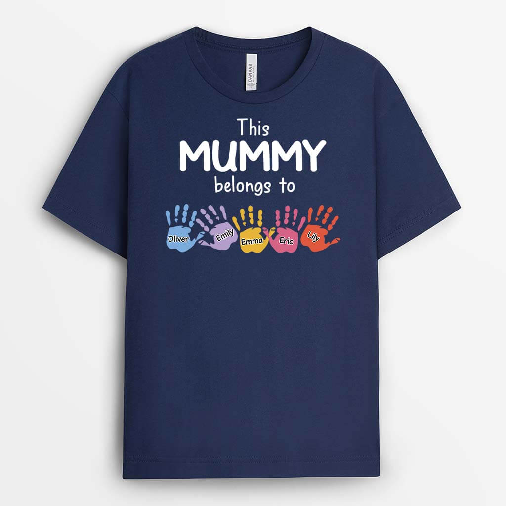 Personalized This Mom Belongs To T-Shirt