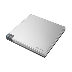 Pioneer Electronics BDR-XD08 USB 3.2 Gen1 Slim Portable Blu-Ray BD/DVD/CD Writer, Snow White Silver