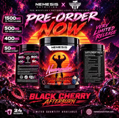 Neverender Pre-Workout Black Cherry Afterburn | Nemesis Nutrition × Alex Hammerstone