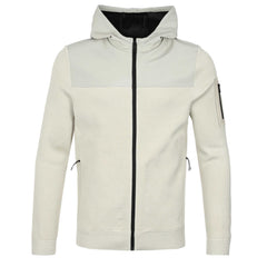 BOSS KN Travel HY Hoodie Knitwear in Light Beige