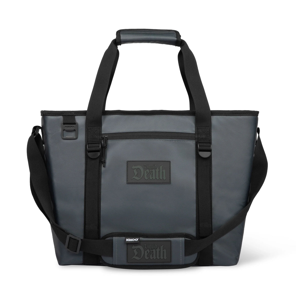 Liquid Death x Igloo Body Bag Soft Cooler — front