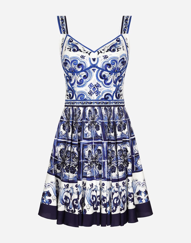 Dolce & Gabbana Short Majolica Print Dress