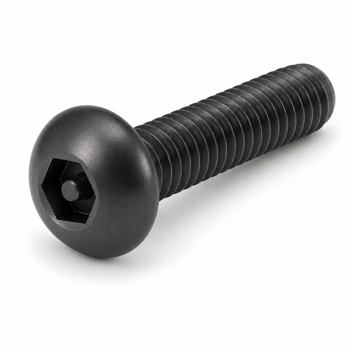 #8-32 X 1/4" Button Head Cap Screws | Tamper Resistant | Pin-In Socket Drive | Alloy Steel (100 / Pkg.)