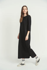 Point 3/4 Sleeve Maxi Dress