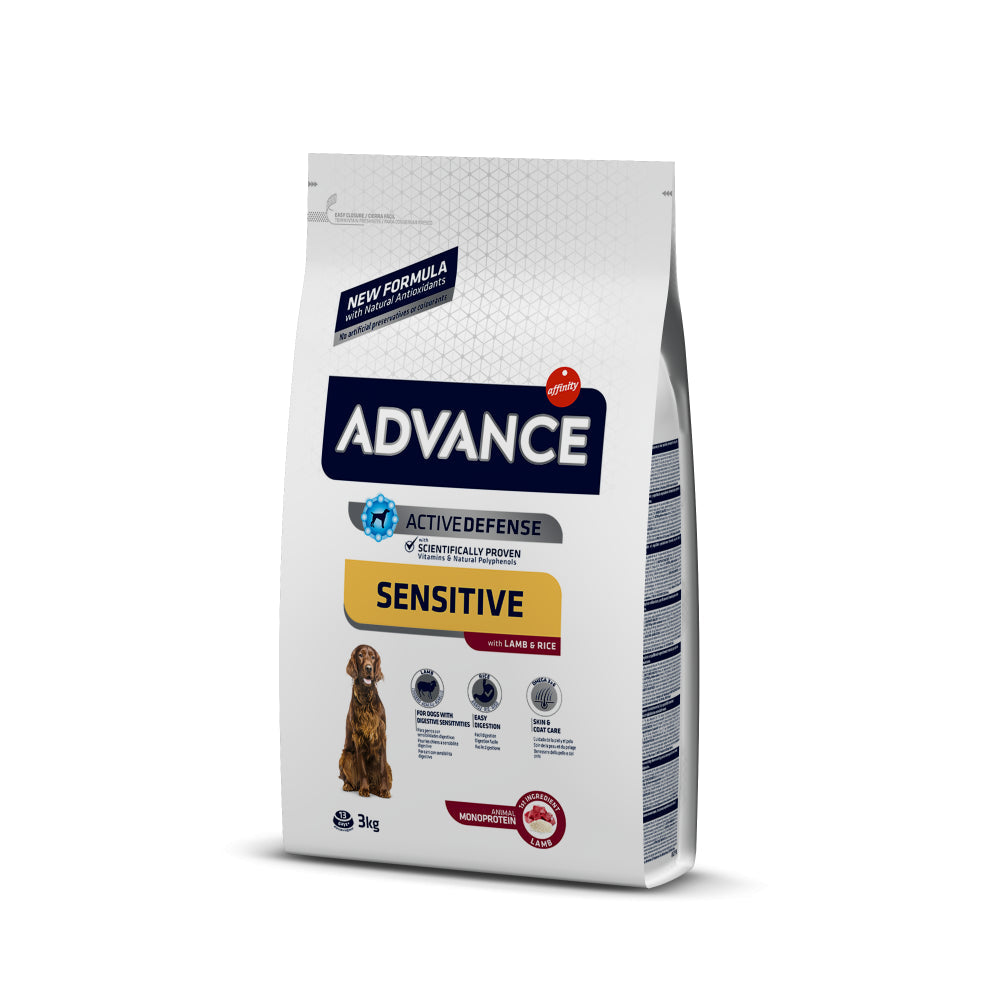 Advance Sensitive Lamb & Rice Sucha Karma Z Jagnięciną Dla Dorosłych Psów Z Nadwrażliwością Pokarmową 3 kg