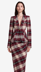 Veston Patch pocket duchess - Garnet plaid